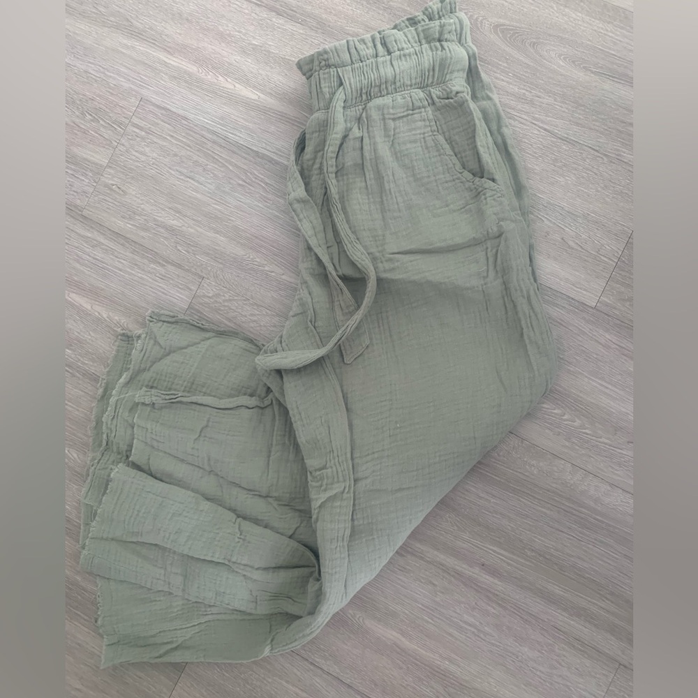 Women's Like Linen Green Pants